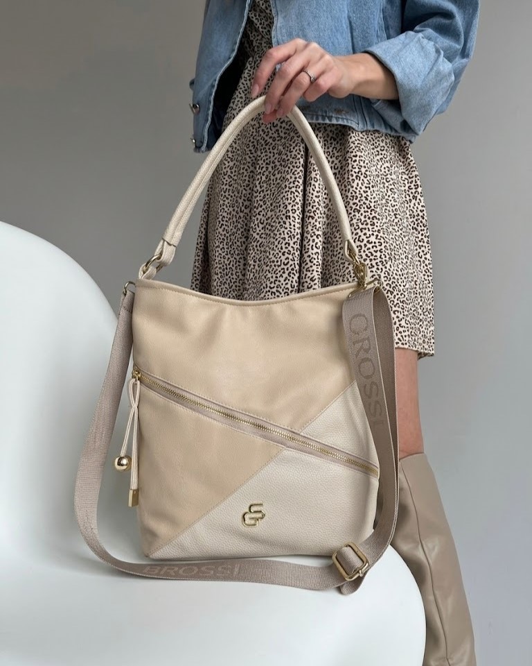 Kabelka na rameno GROSSO béžová