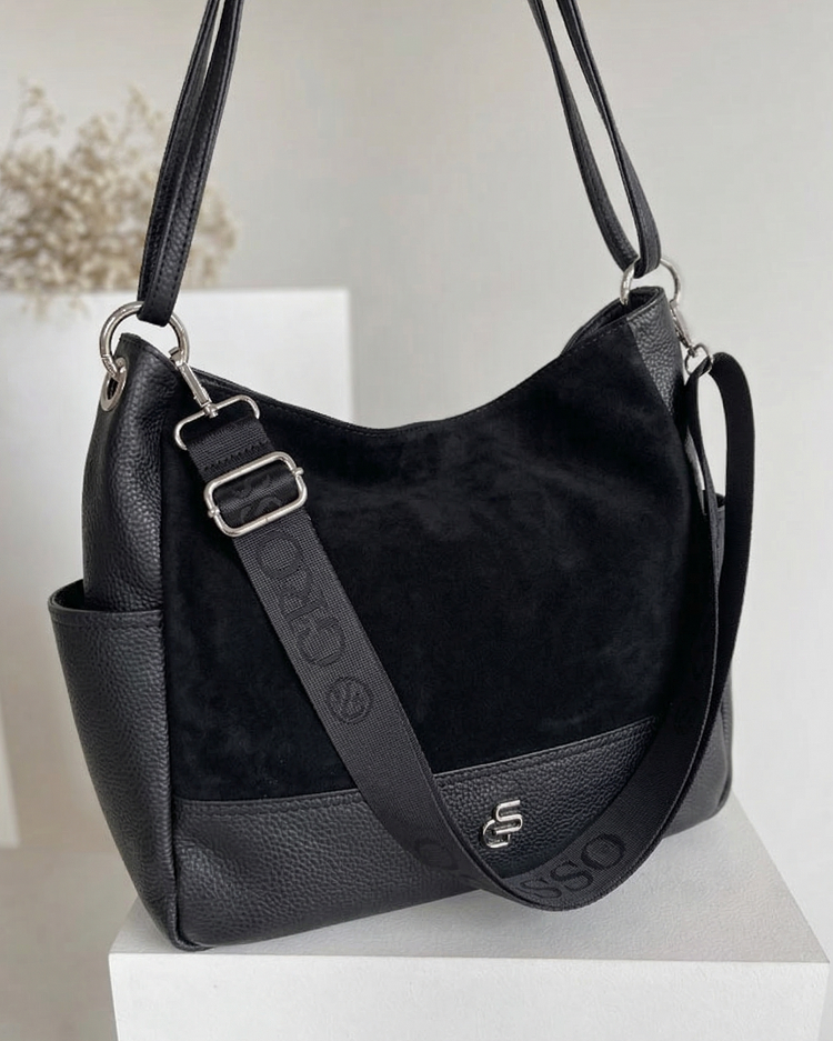 Dámska kabelka na rameno GROSSO čierna