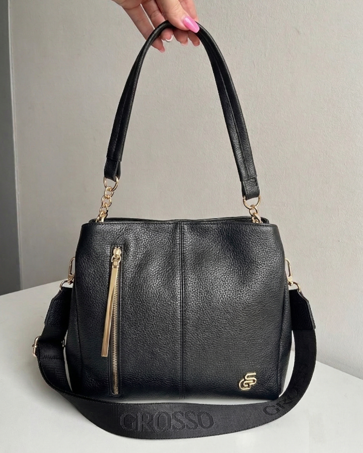Kabelka na rameno GROSSO čierna