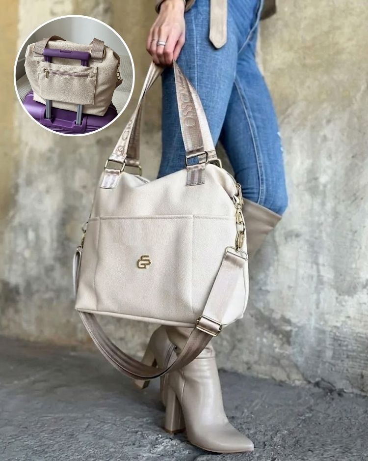 Dámska kabelka Grosso béžová – ideálna na cestovanie