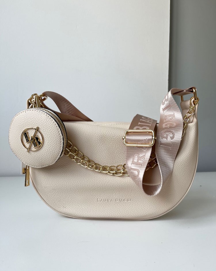 Béžová crossbody kabelka Laura Biaggi DX-JS305-beige