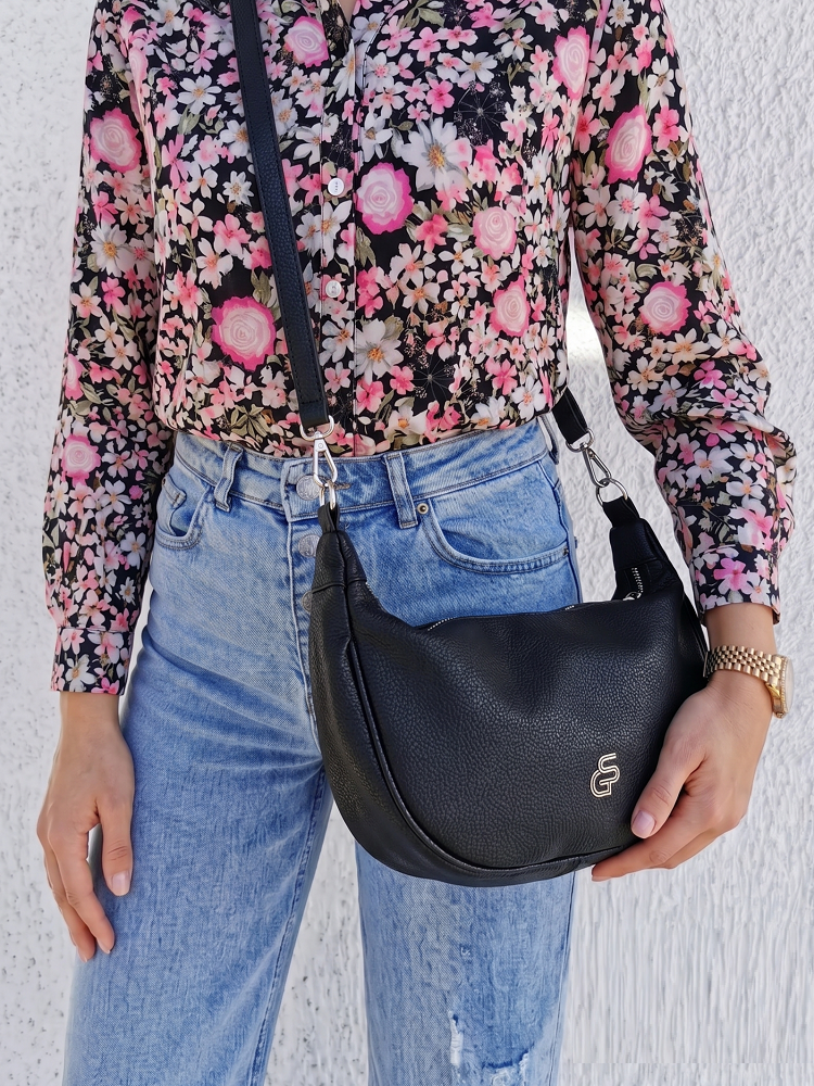Čierna dámska crossbody kabelka GROSSO GS-4018-black