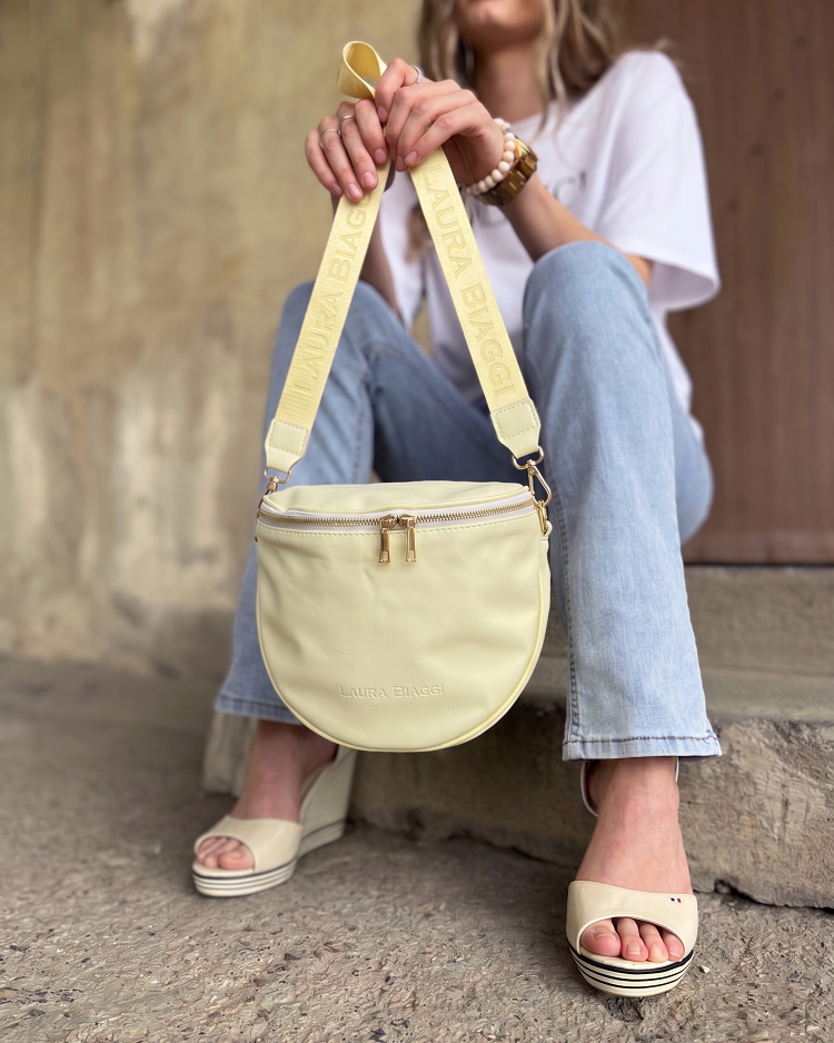 Crossbody kabelka Laura Biaggi žltá