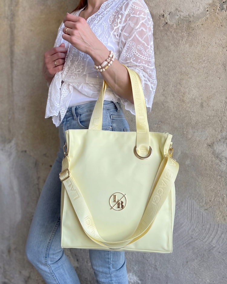 Dámska kabelka na rameno Laura Biaggi žltá