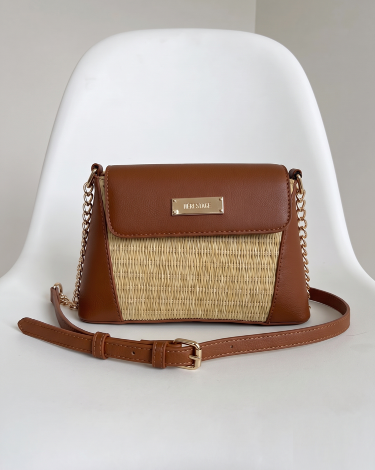 Crossbody kabelka FEMESTAGE hnedá na leto