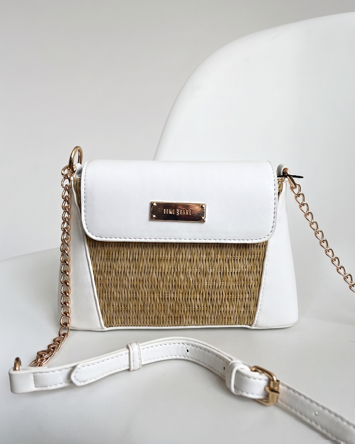 Crossbody kabelka FEMESTAGE malá biela