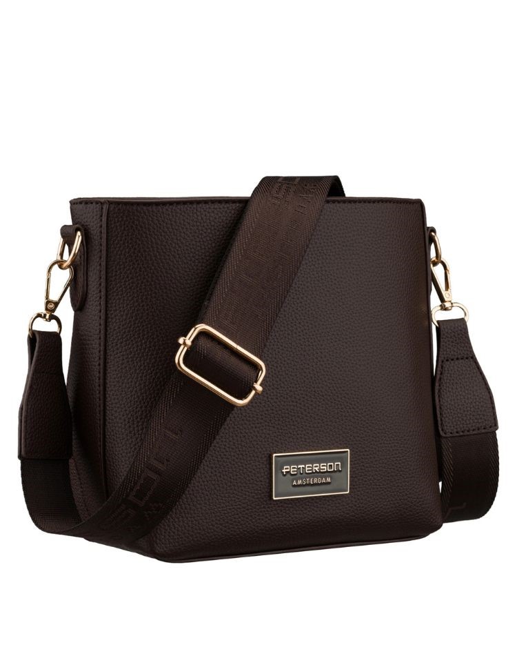 Čokoládová hnedá crossbody kabelka Peterson – praktická basic kabelka na každý deň