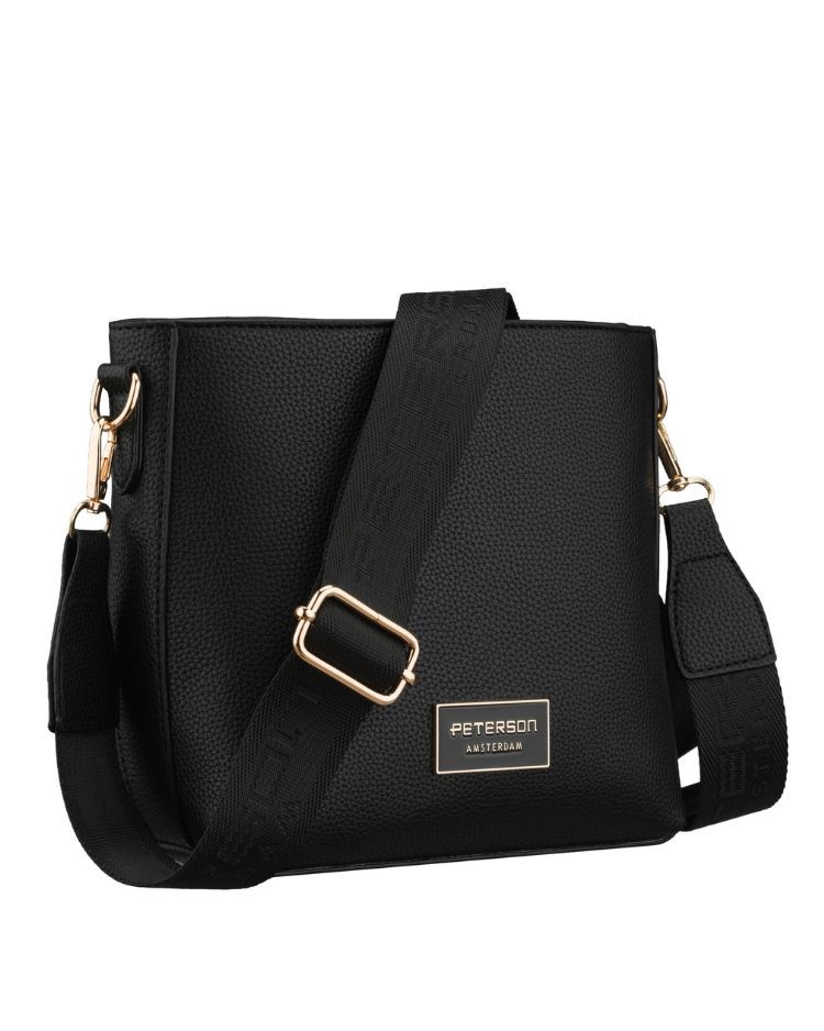 Čierna crossbody kabelka Peterson – praktická basic kabelka na každý deň