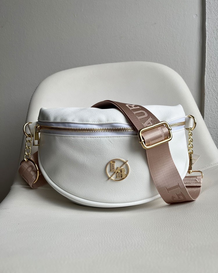Biela dámska ľadvinka Laura Biaggi - elegantná crossbody