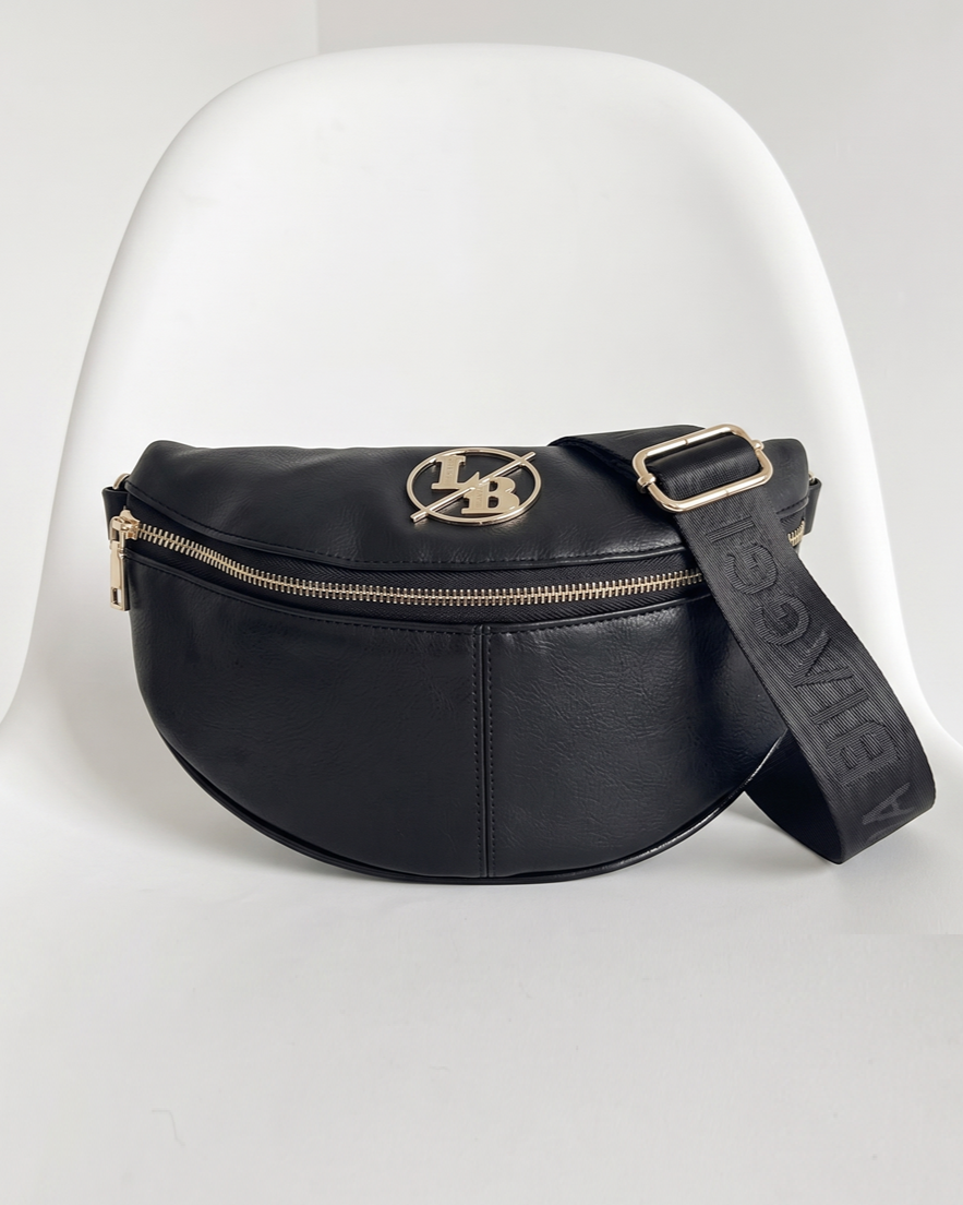 Čierna dámska ľadvinka Laura Biaggi - elegantná crossbody