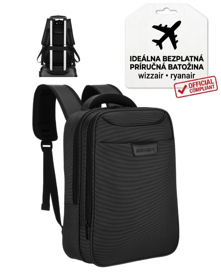 Cestovný batoh Peterson čierny – štýlový a praktický spoločník na cesty