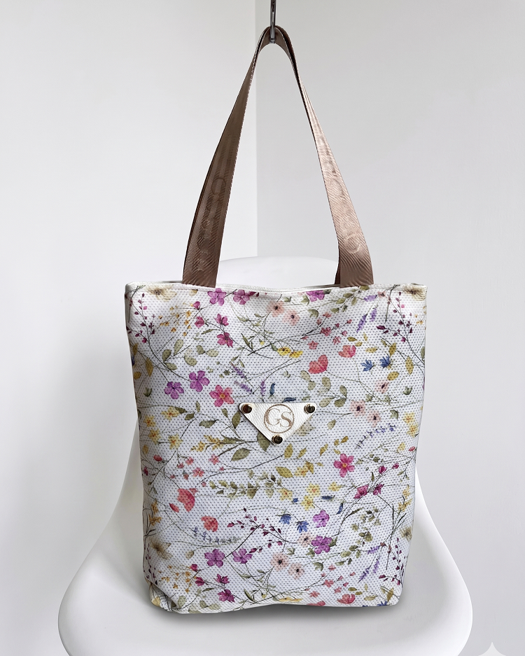 Kvetovaná dámska shopper kabelka Grosso - veľká a praktická