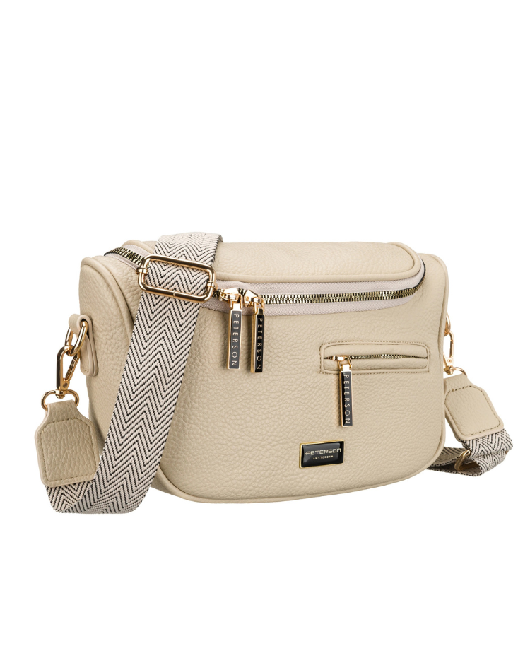 Béžová crossbody kabelka Peterson – praktická basic kabelka na každý deň