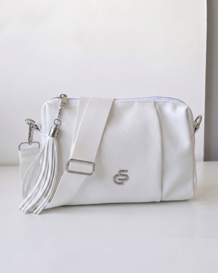 Biela crossbody kabelka GROSSO - praktická na každý deň