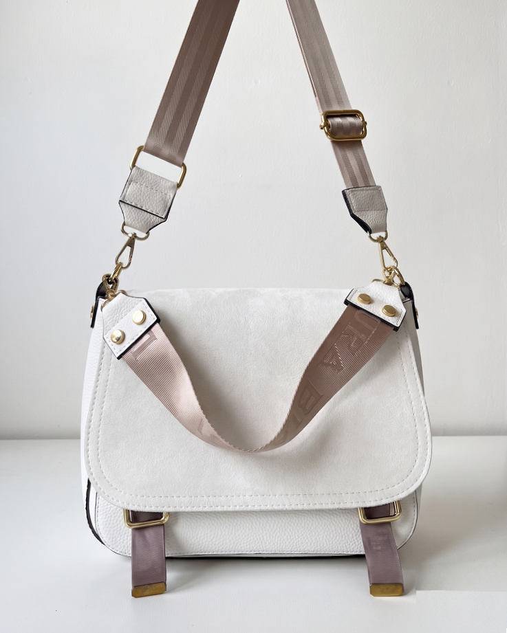Biela crossbody Laura Biaggi – praktická kabelka na rameno
