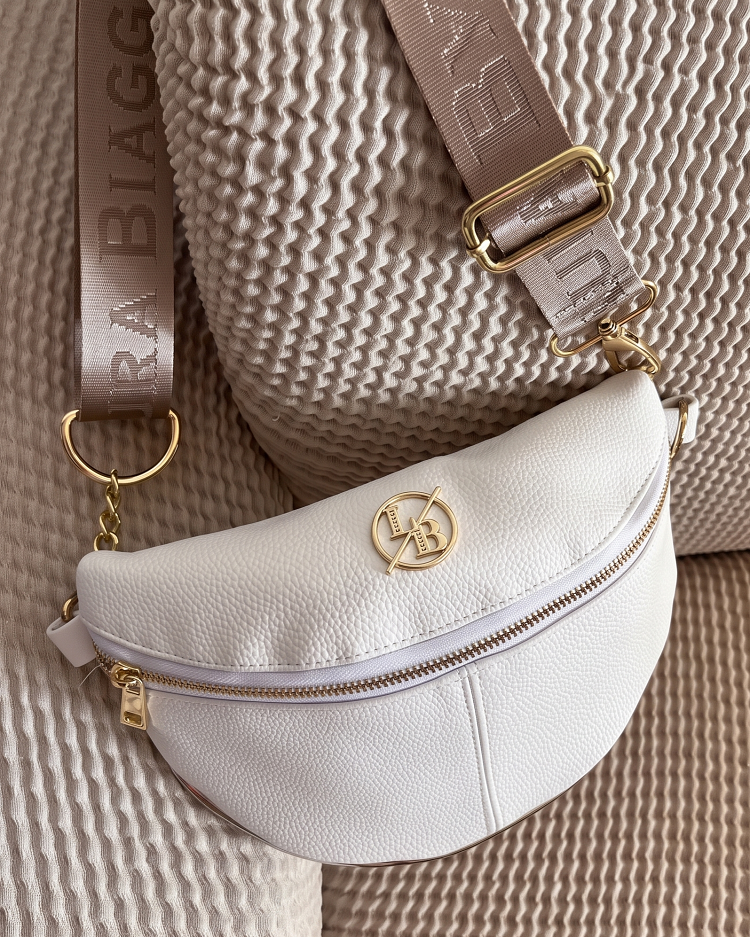 Biela dámska ľadvinka Laura Biaggi - elegantná crossbody