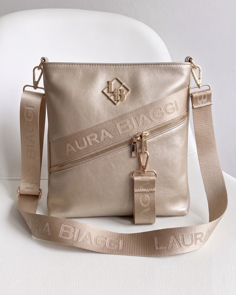 Zlatoružová crossbody Laura Biaggi športovo-elegantná