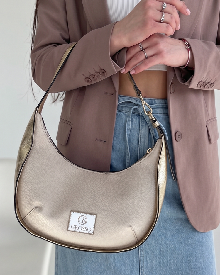 Béžová kabelka na rameno GS-3790-beige