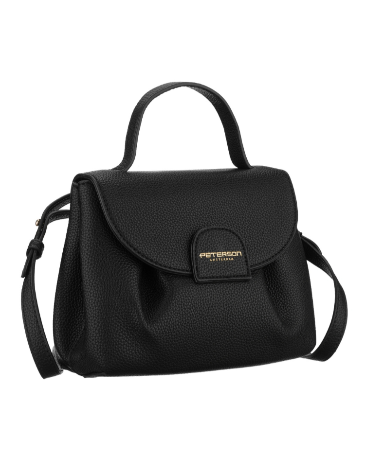 Čierna mini kabelka kabelka do ruky Peterson – praktická crossbody