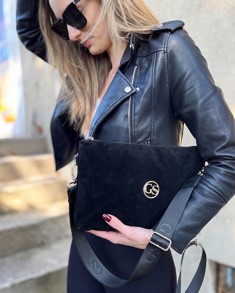 Dvojpriehradková crossbody kabelka GROSSO GS-3030-black