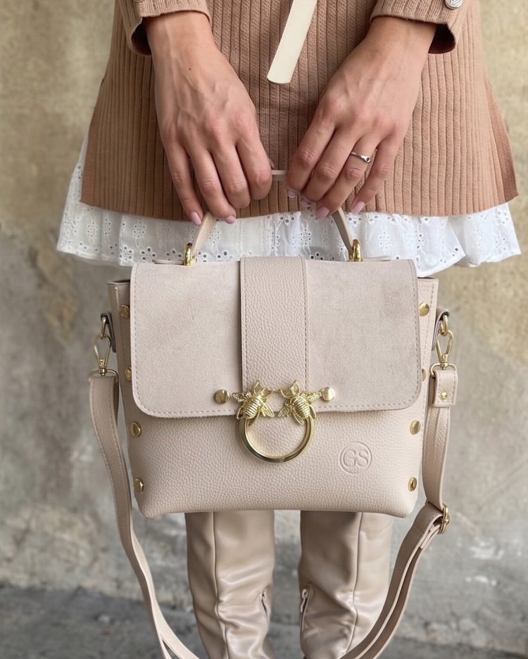 Béžová kabelka GROSSO GS-104-beige