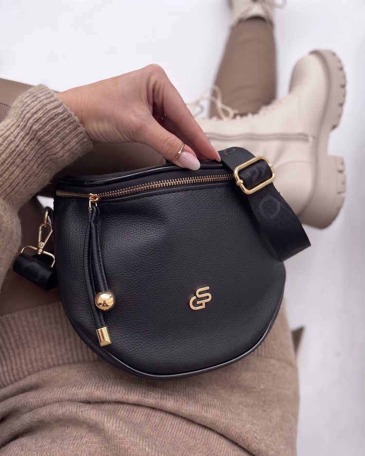 Dámska čierna crossbody kabelka Grosso
