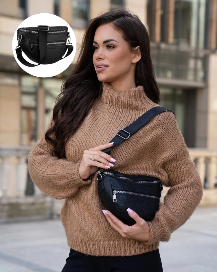 Crossbody kabelka a ľavinka Peterson čierna