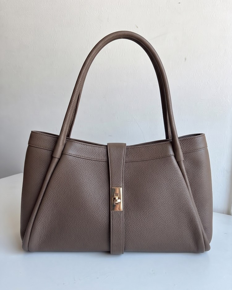 Dámska kabelka na rameno 2v1 s crossbody – hnedosivá
