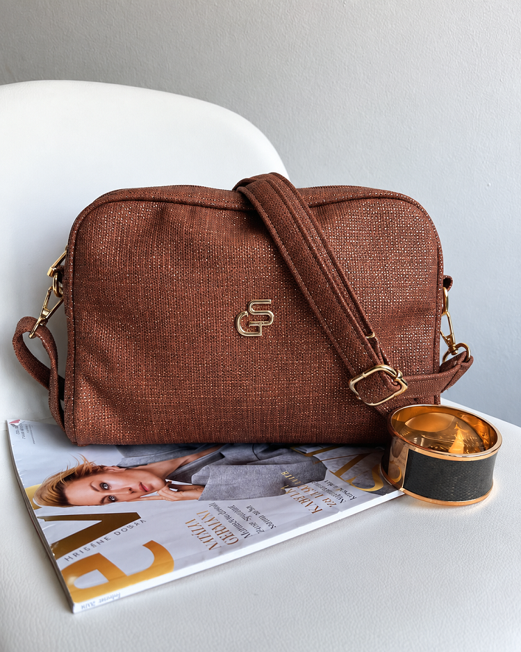 Hnedá crossbody GROSSO jednoduchá a elegantná