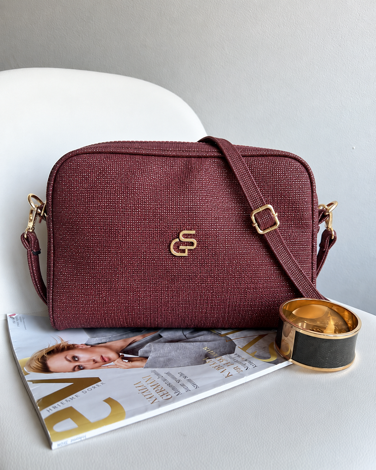 Bordová crossbody GROSSO jednoduchá a elegantná