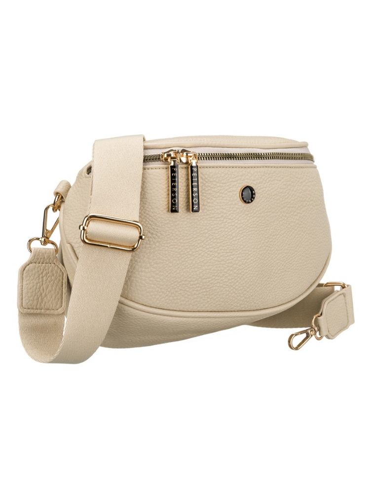 Béžová crossbody kabelka Peterson – praktická basic kabelka na každý deň