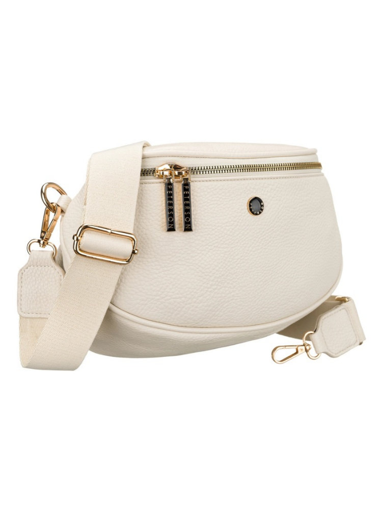 Krémová crossbody kabelka Peterson – praktická basic kabelka na každý deň