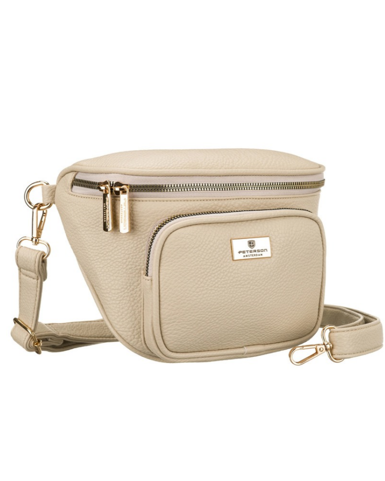 Béžová crossbody kabelka Peterson – praktická basic kabelka na každý deň
