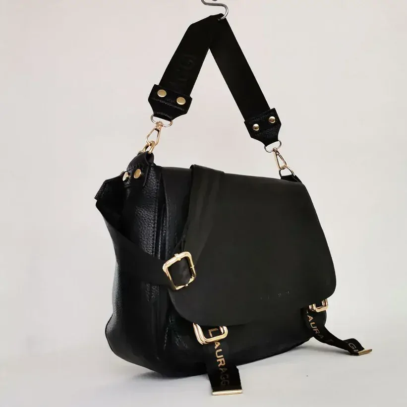 Čierna crossbody kabelka Laura Biaggi DX-F235-black ECO