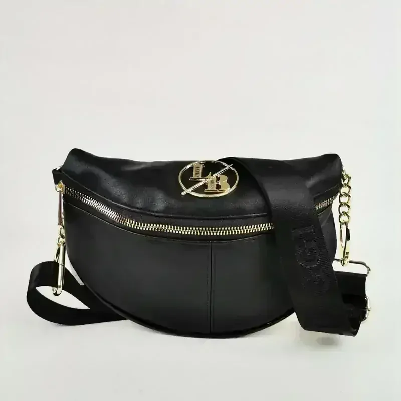 Čierna dámska ľadvinka Laura Biaggi - elegantná crossbody
