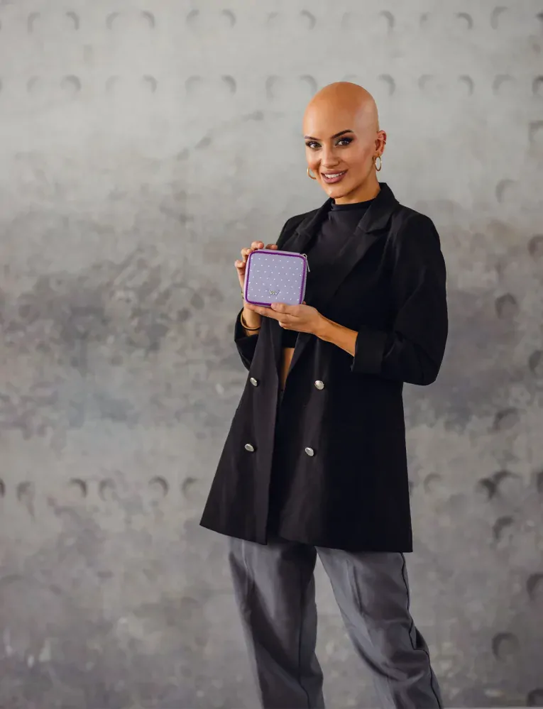 Malá bodkovaná peňaženka VUCH V-RINGER VIOLET