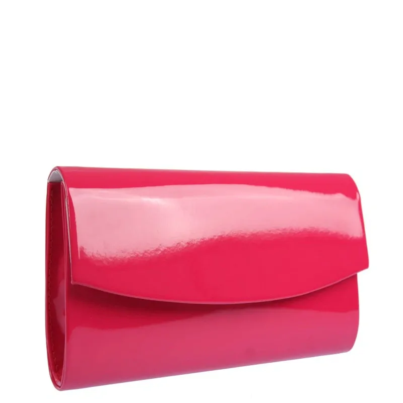Lakovaná listová kabelka P0244-2.12.4-fuchsia