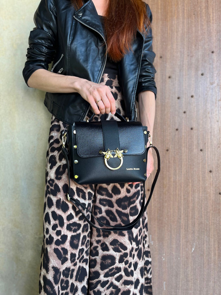 Čierna crossbody kabelka Laura Biaggi DX-JS104-blackNEW