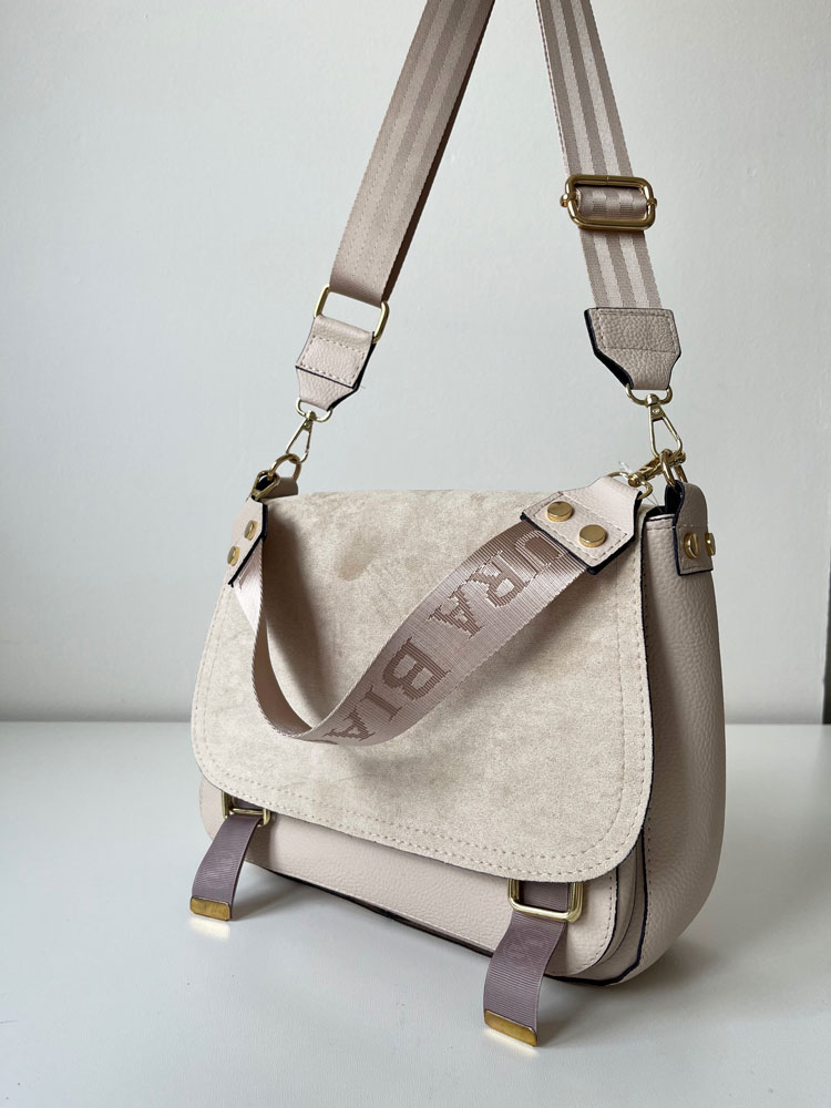Béžová crossbody Laura Biaggi - praktická kabelka do práce