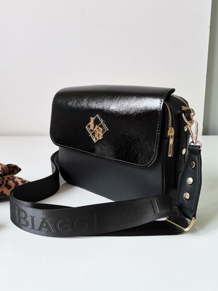 Čierna crossbody kabelka Laura Biaggi DX-JS170-blackLAK