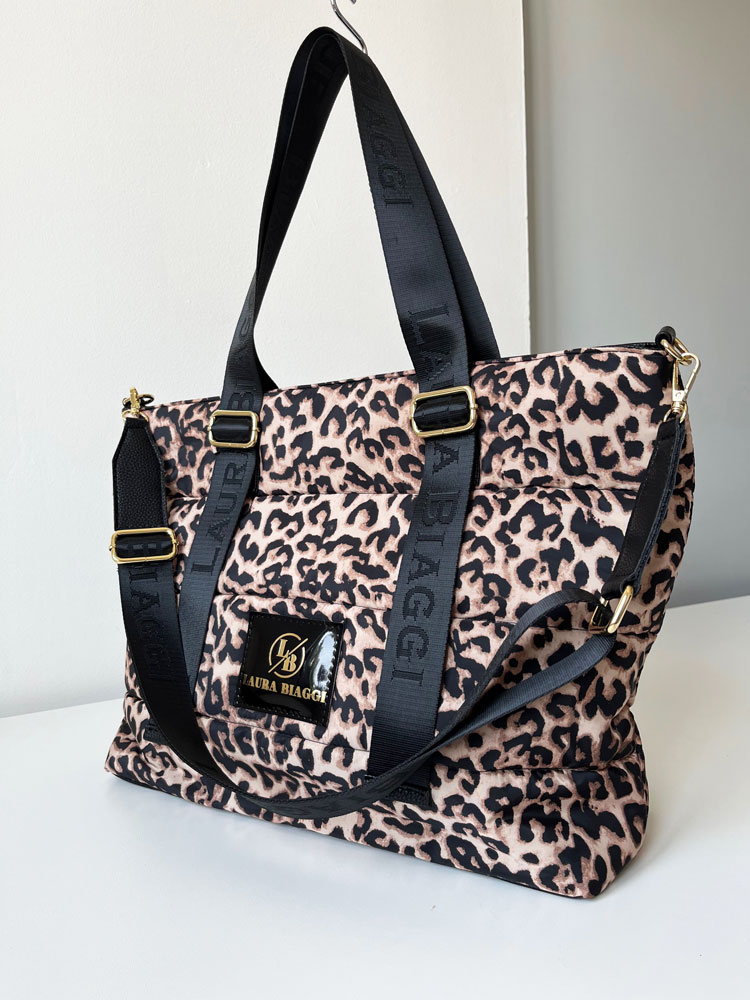 Športová šuštiaková kabelka na rameno Laura Biaggi DX-2126-panther