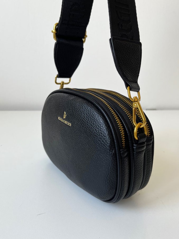 Trojpriehradková crossbody kabelka RS3494-black