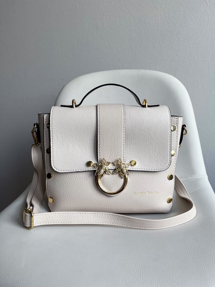 Elegantná béžová crossbody Laura Biaggi – do ruky aj na rameno