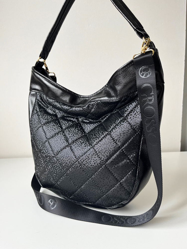 Čierna kabelka na rameno GROSSO GS-3173-black