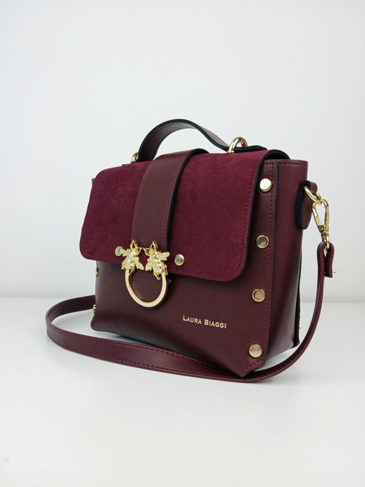 Bordová crossbody kabelka Laura Biaggi DX-JS104-bordo