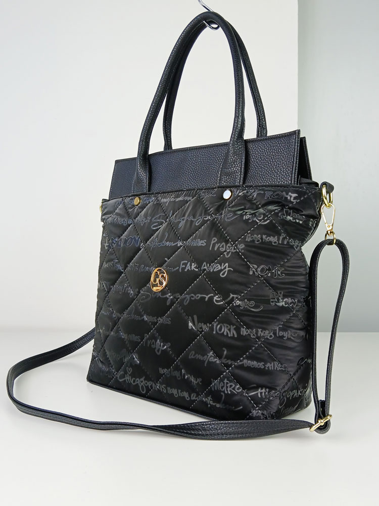 Šuštiaková kabelka na rameno GROSSO GS-3104-black