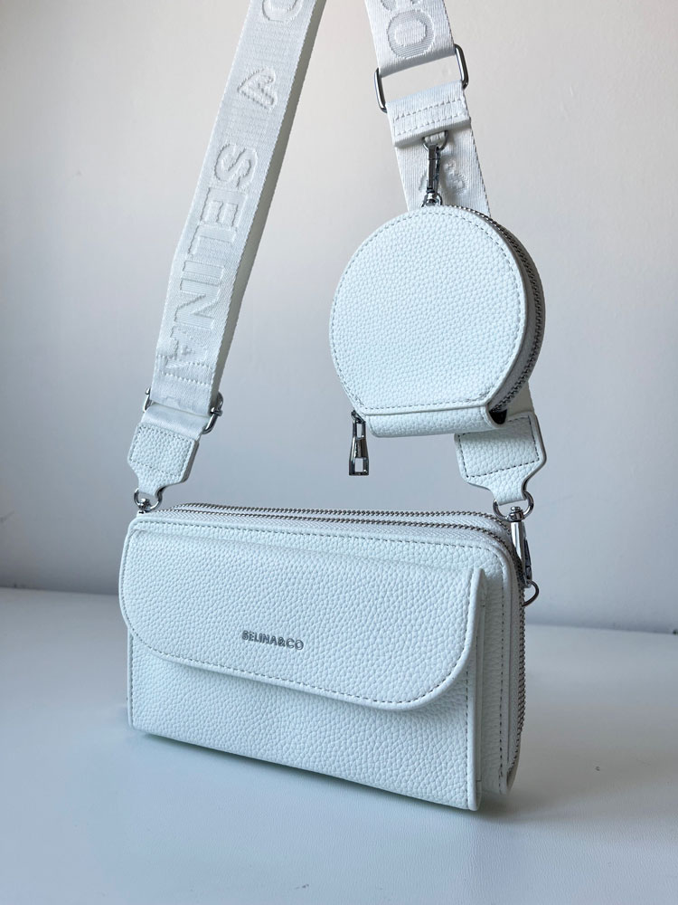 Biela crossbody/peňaženka F-Y-90-4-white