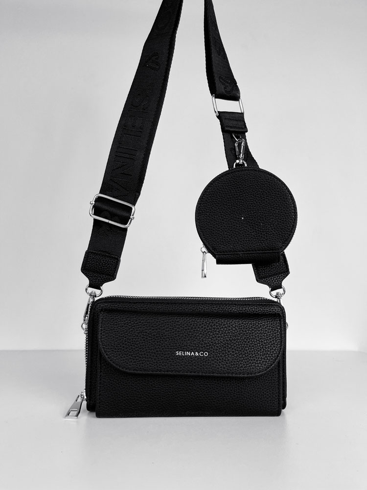 Čierna crossbody/peňaženka F-Y-90-4-black