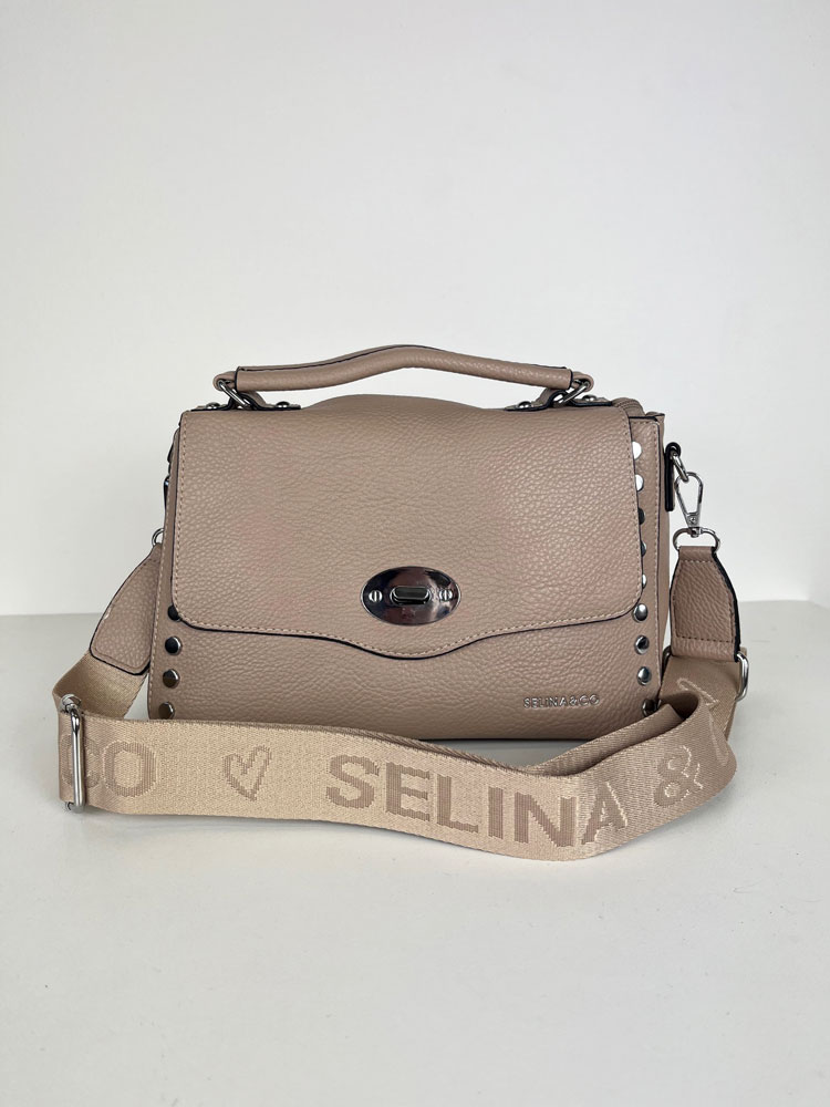 Sivohnedá crossbody kabelka F-8072A-mud