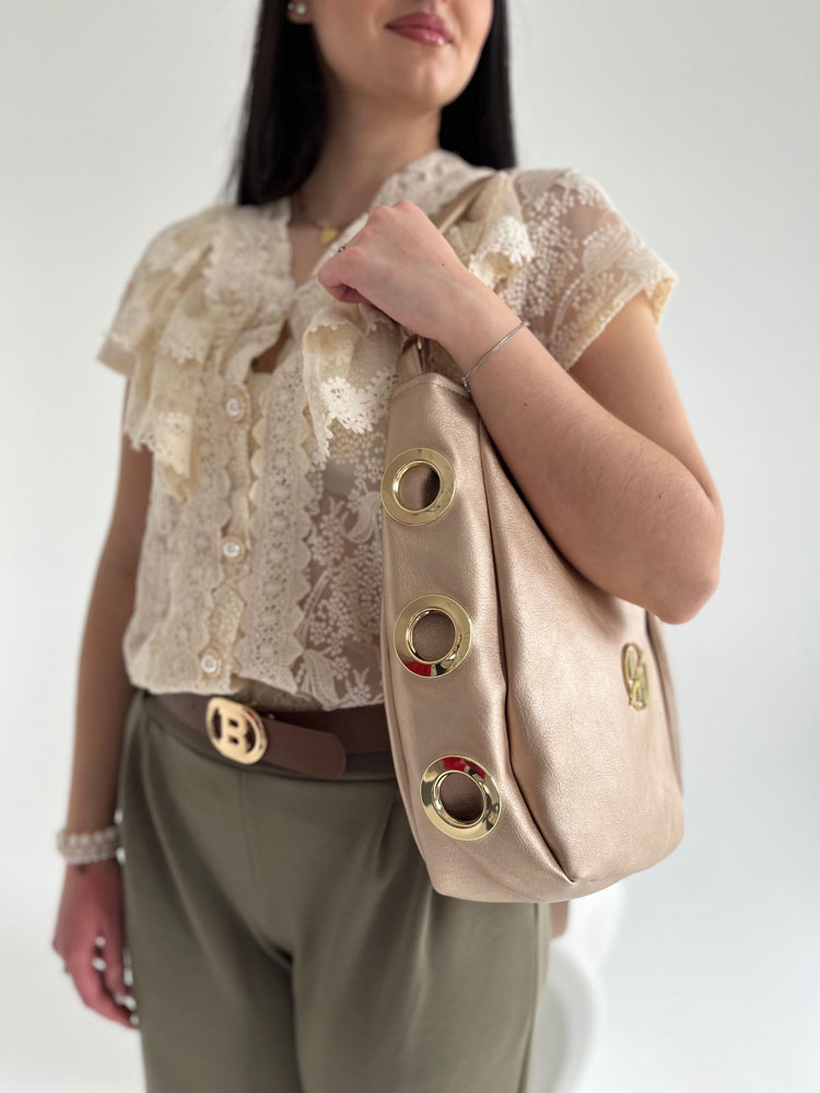 Zlatoružová kabelka na rameno Laura Biaggi DX-KB180-gold